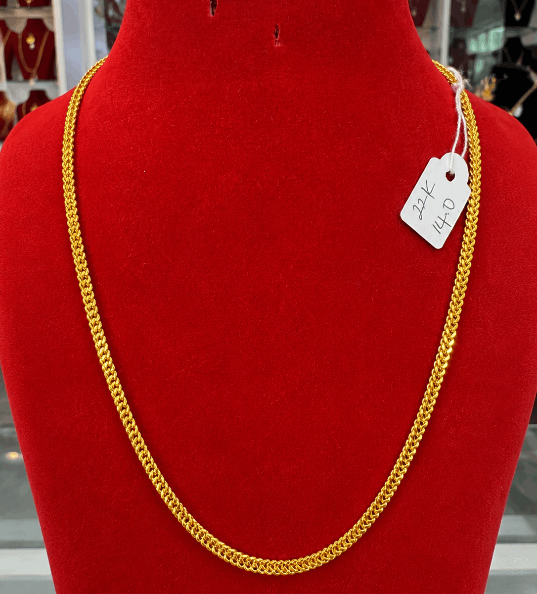 22K Gold Rope Chain Necklace – 14.0g