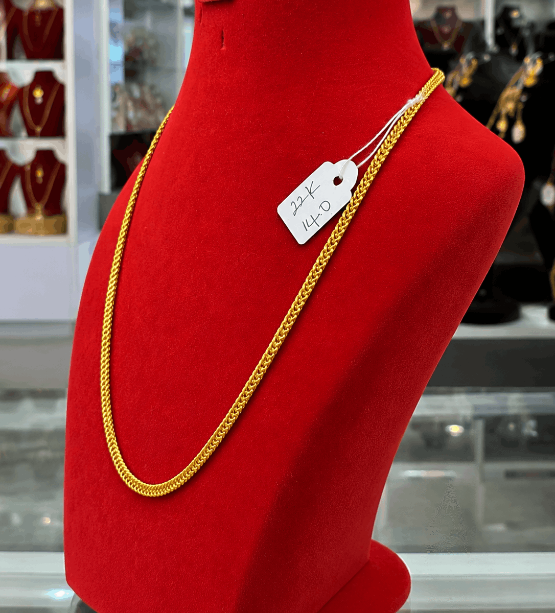 22K Gold Rope Chain Necklace – 14.0g