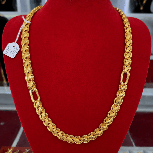 22K Gold Designer Link Chain Necklace – 30.7g