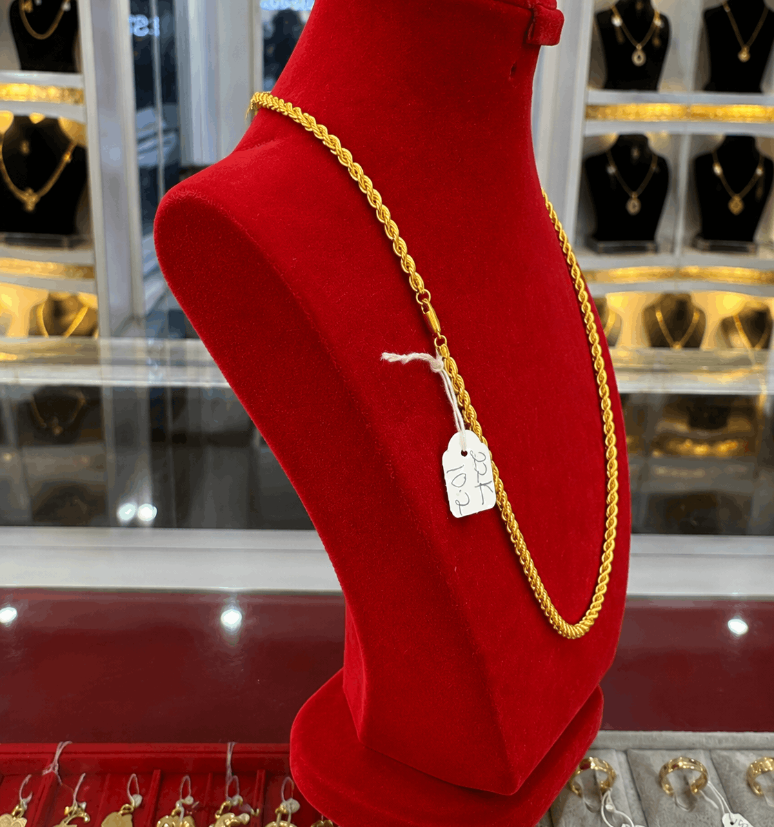 22K Gold Twisted Rope Chain Necklace – 10.2g