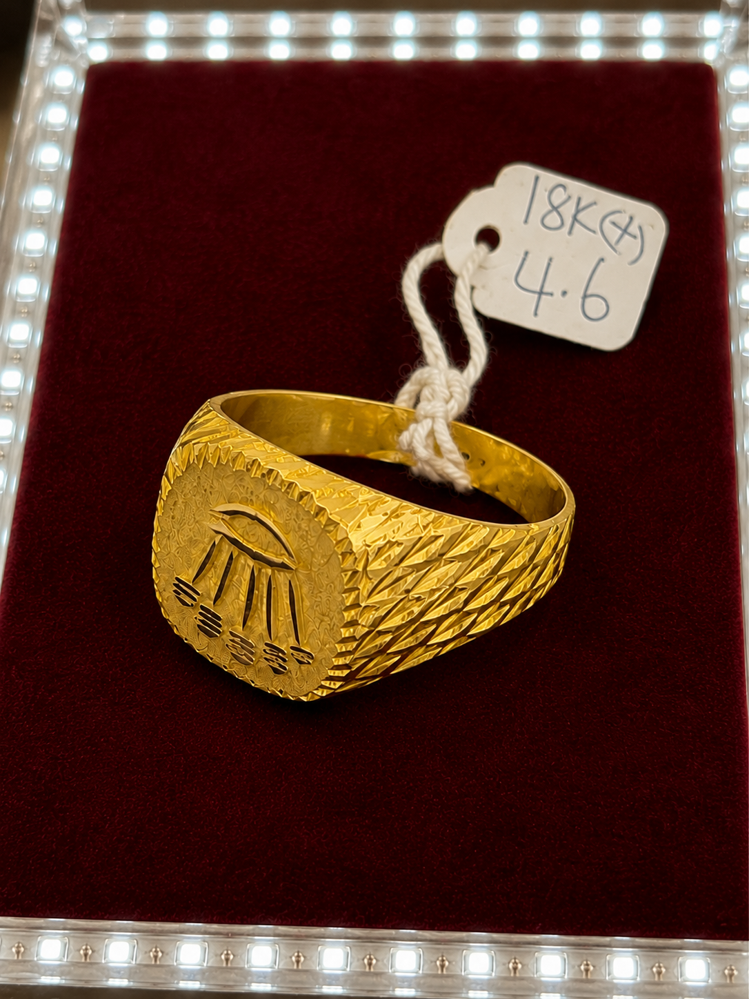 ChatGPT Image Jul 13, 2026, 08_27_12 PM 18K Gold Engraved Signet Ring – 4.6g side view