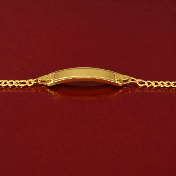 18K yellow gold ID bar bracelet