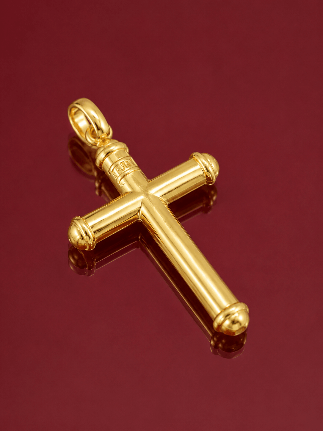 p1b 22K Yellow Gold Cross Pendant - Image 2