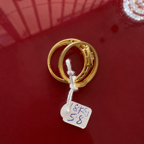 18K Gold Solitaire Bridal Ring Set – 5.8g