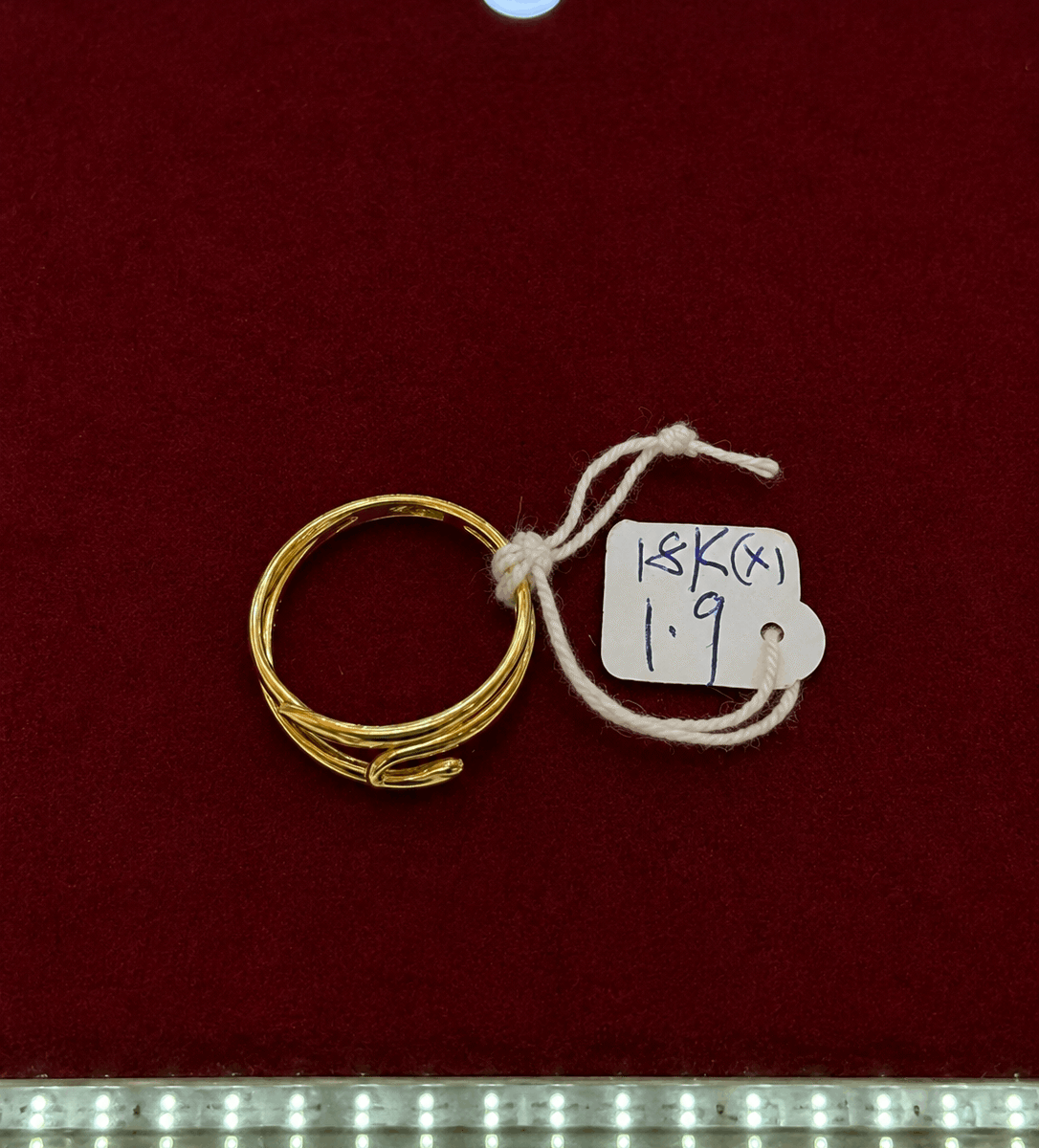 18K Gold Open Wrap Ring – 1.9g side view