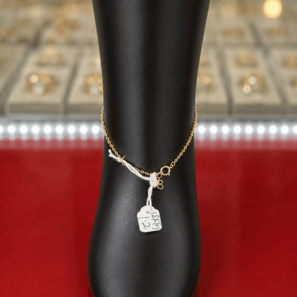 18K Gold Minimalist Chain Anklet – 1.2g