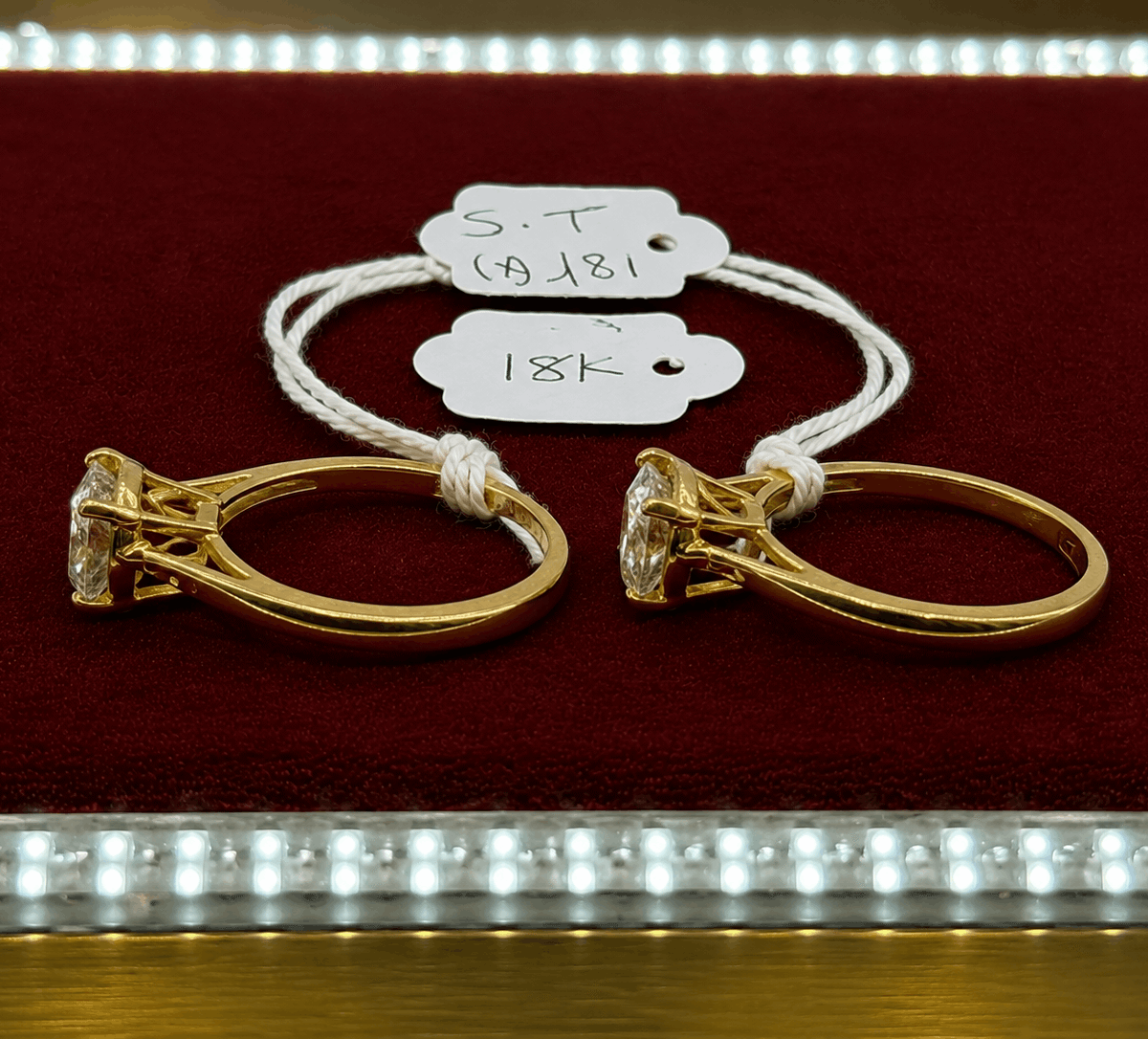 18K Gold Classic Solitaire Ring side view