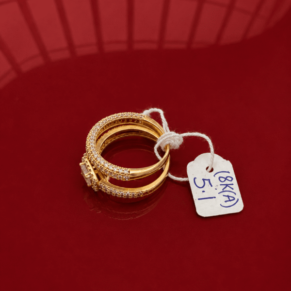 18K Gold Halo Bridal Ring Set – 5.1g