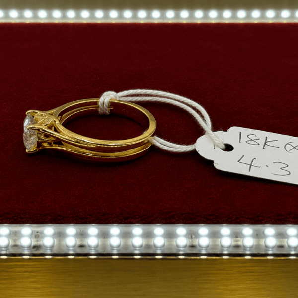 18K Gold Solitaire Ring – 4.3g side view
