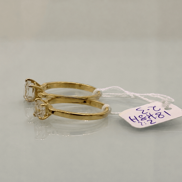 18K Gold Classic Solitaire Ring – 2.3g side view