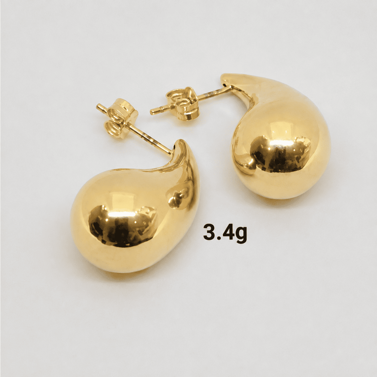 princeandprincess 18 Karat Gold Geometric Drop Earrings – 9.3g