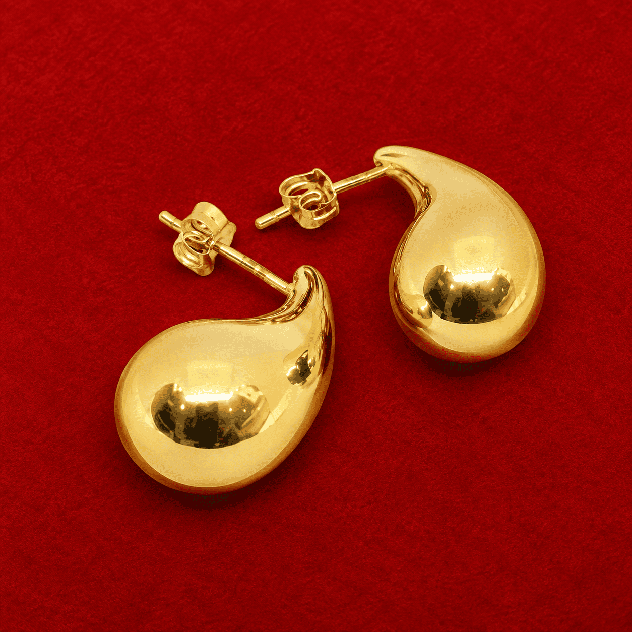 princeandprincess 18 Karat Gold Geometric Drop Earrings – 9.3g